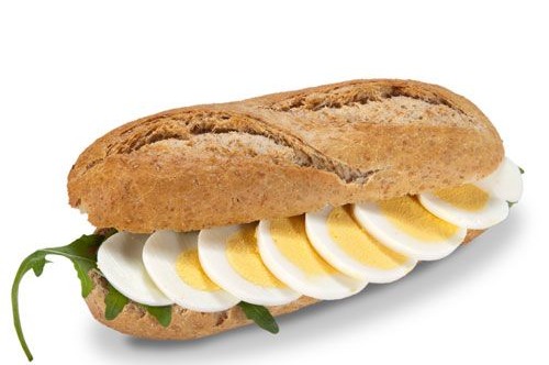 Belegd broodje ei